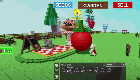 Gameplay membuat masakan di Grow a Garden. (Foto/YouTube)