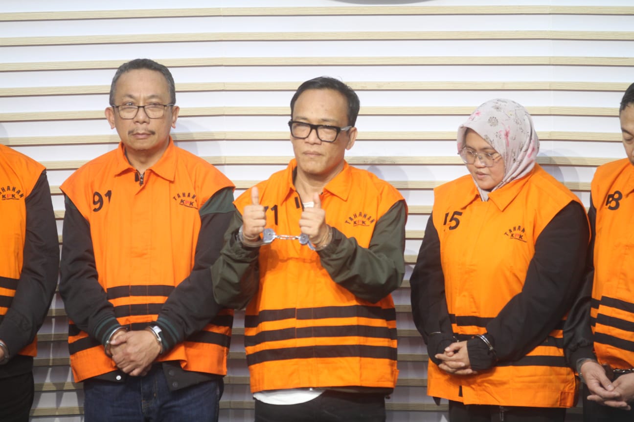 KPK tetapkan 11 tersangka dalam kasus pemerasan K3. (BeritaNasional/Oke Atmaja)