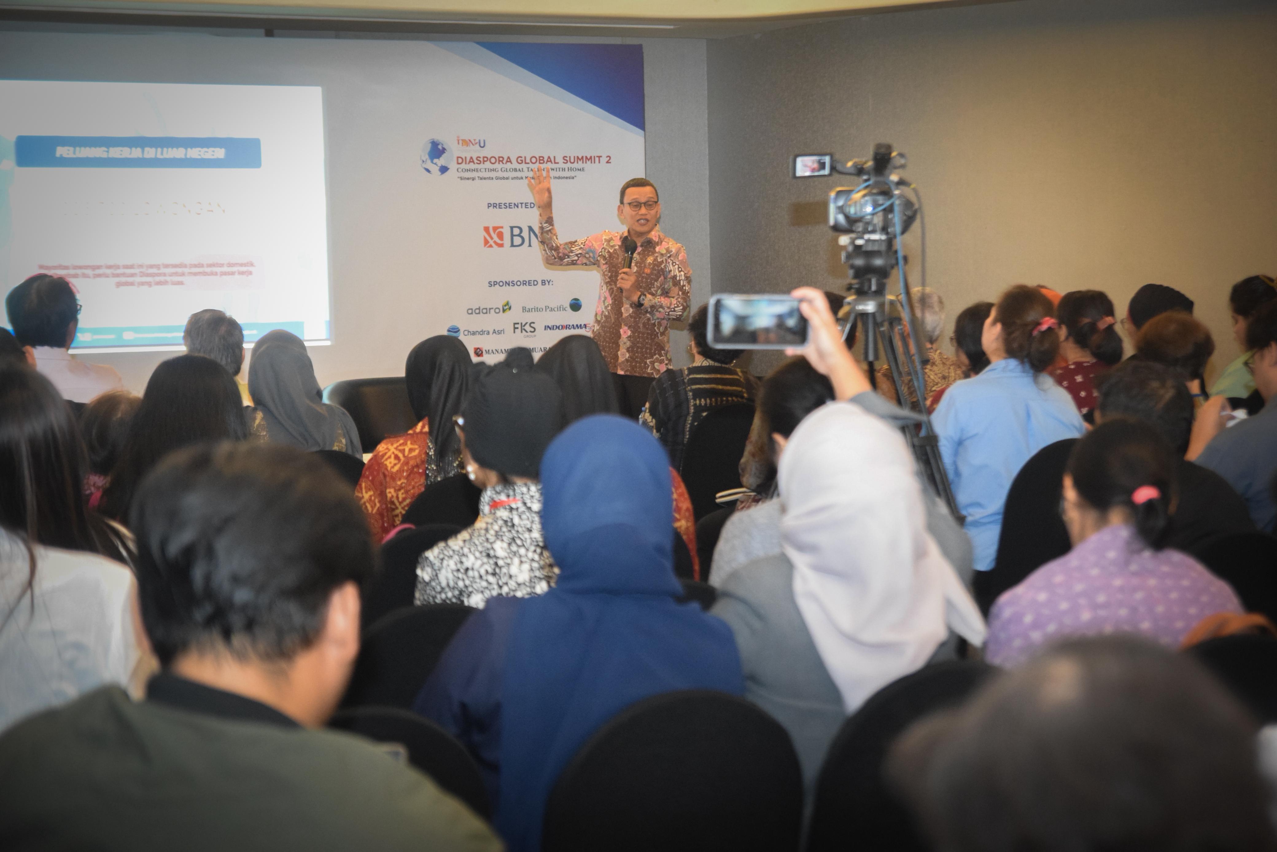 Menteri Pelindungan Pekerja Migran Indonesia (P2MI) Abdul Kadir Karding menghadiri Diaspora Global Summit 2. (BeritaNasional/Elvis Sendouw/HO Hms P2MI))