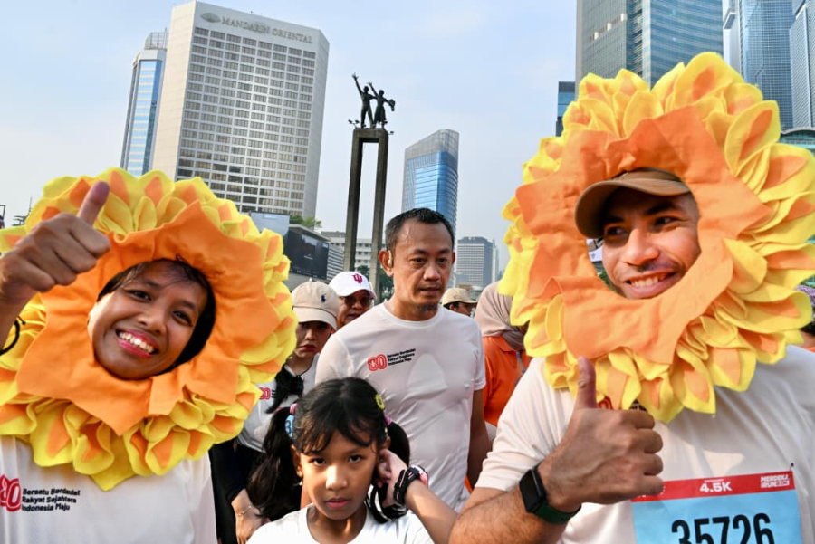 Suasana Merdeka Run 8.0K. (Foto/Cahyo - Biro Pers Sekretariat Presiden)