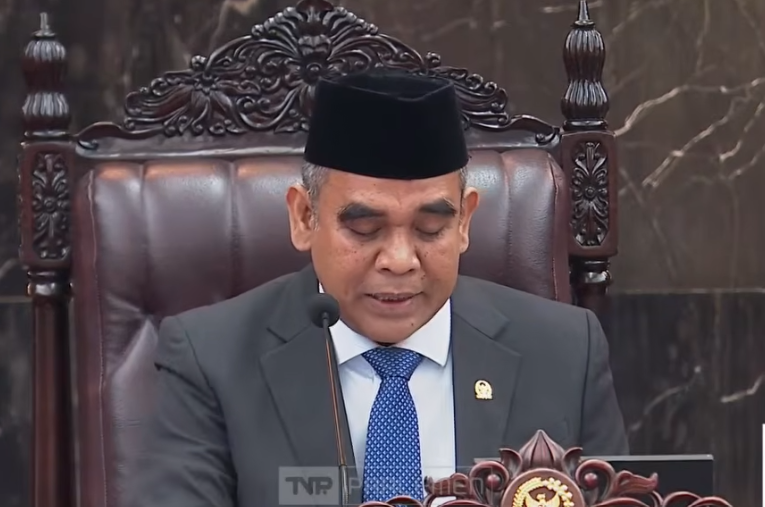 Ketua MPR RI Ahmad Muzani saat Sidang Tahunan MPR 2025. (Foto/YouTube)