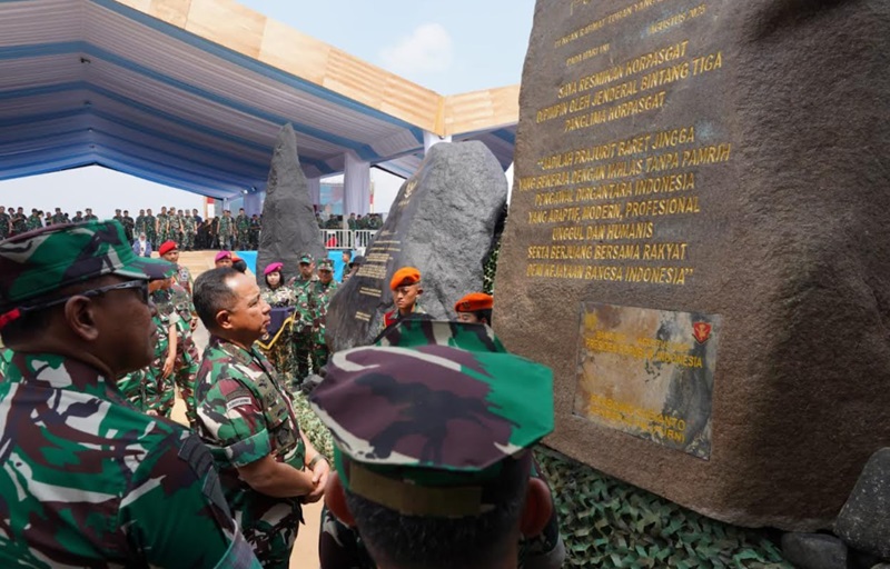 Panglima Kopasus, Marinir, Kopasgat Sandang Bintang 3 saat Upacara Kehormatan Militer Dipimpin Prabowo Pelaksanaan geladi persiapan upacara (Beritanasional/Bachtiar)