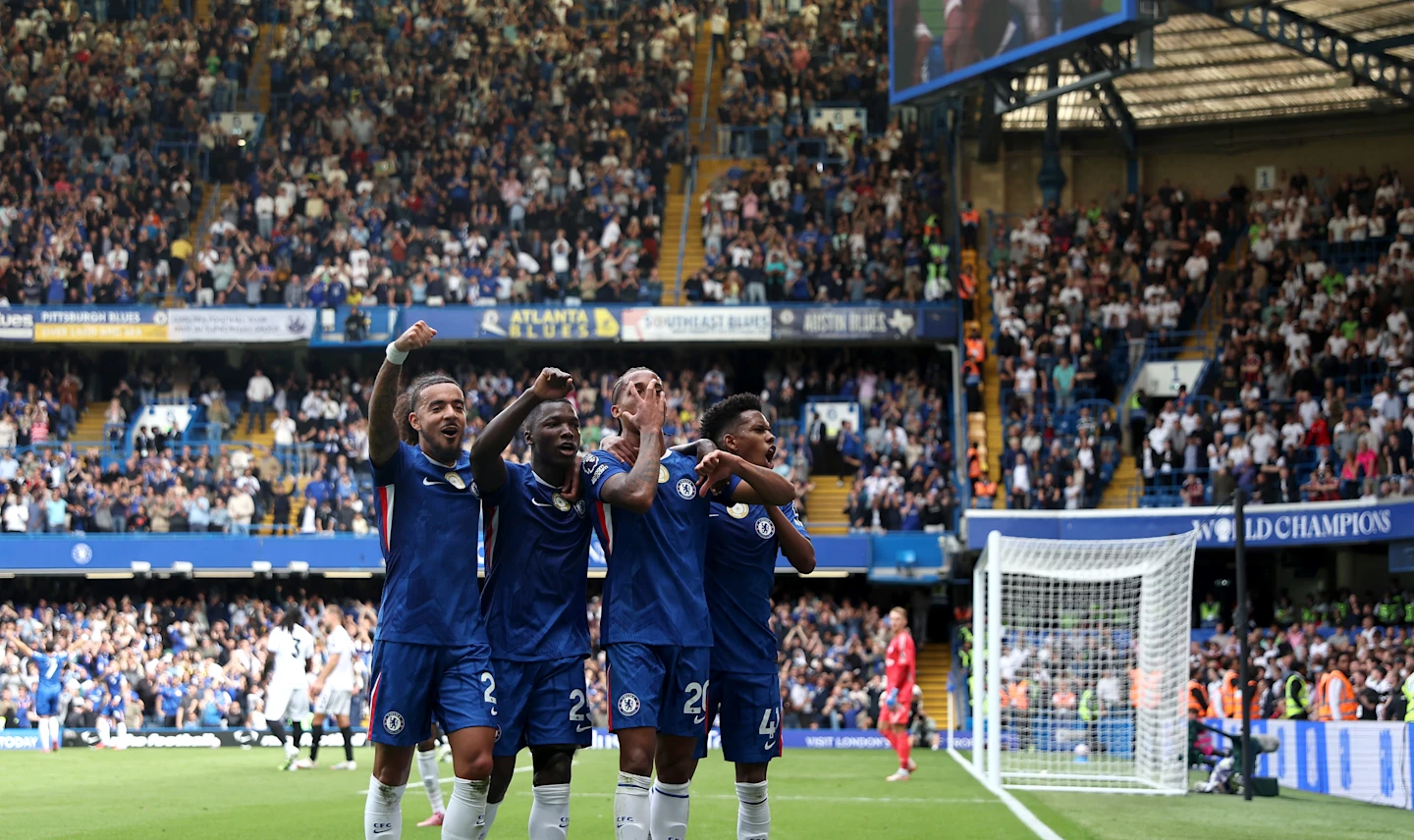 Chelsea Sukses Benamkan Fulham, Ini Kata Enzo Maresca Para pemain Chelsea berselebrasi. (Foto/chelseafc.com)