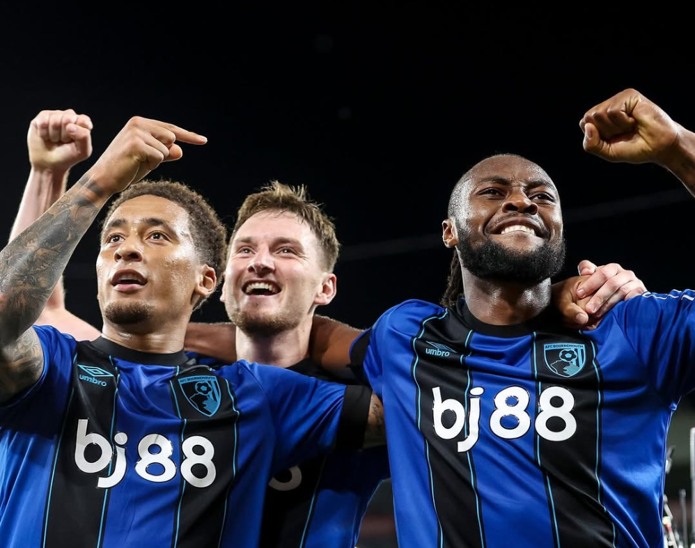 Antoine Semenyo (kanan) saat berselebrasi merayakan gol. (Foto/Instagram)