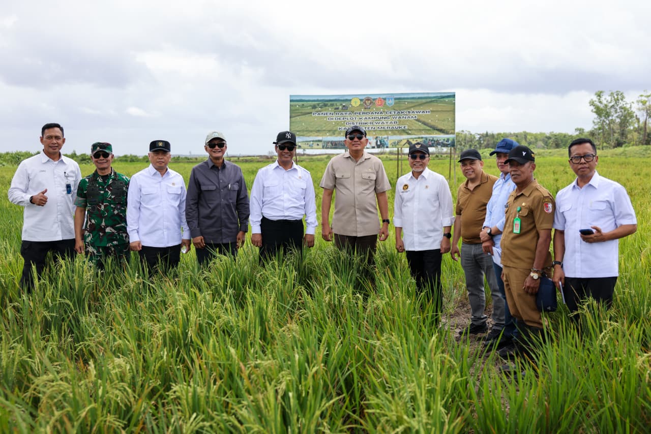 Peninjauan lokasi Wanam. (Foto/istimewa)