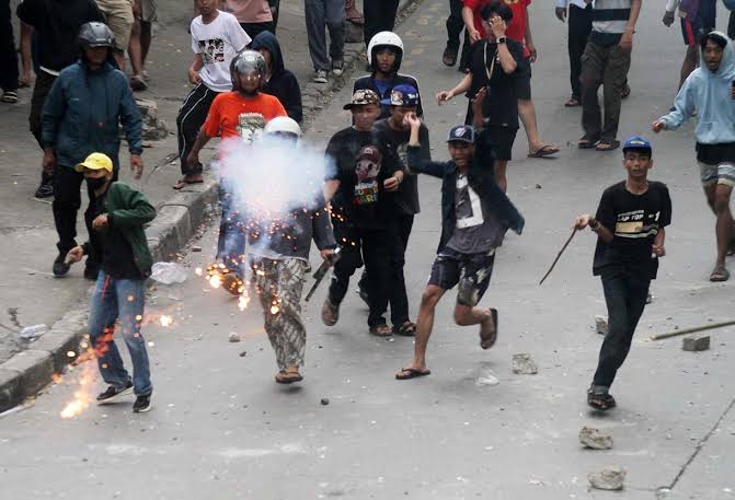Polisi Kembali Gagalkan Tawuran di Jaksel Tawurai di kawasan Jaksel beberapa waktu lalu. (BeritaNasional/Oke Atmaja)
