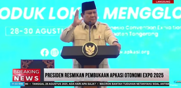 Prabowo Singgung Kaum Intelektual yang Anggap Pemikiran Pendiri Bangsa Tak Relevan Presiden Indonesia periode 2024-2029, Prabowo Subianto. (BeritaNasional/Tangkapan Layar)