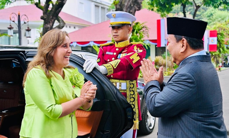 Presiden Prabowo sambut Presiden Peru (Foto/PBMI)