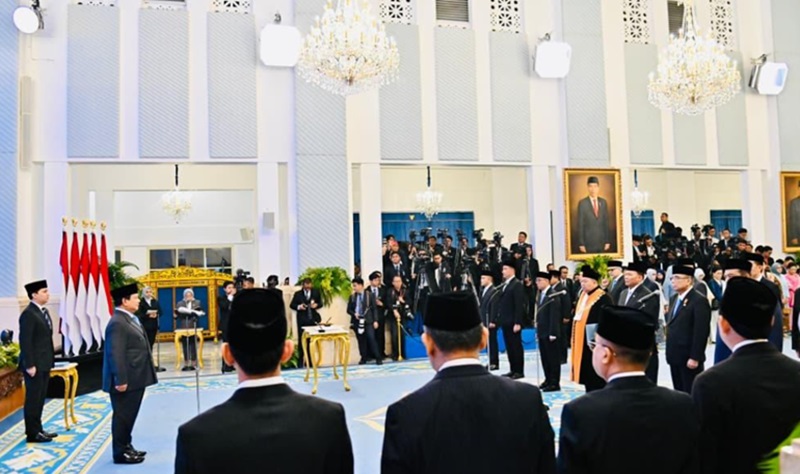 Presiden Prabowo berikan tanda kehormatan (Foto/PBMI)