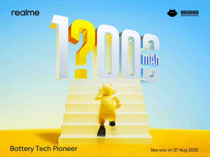 realme umumkan baterai ponsel 10.000mAh dengan Anoda Silikon 100% di 828 Anniversary. (Foto/doc. realme)