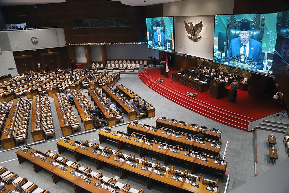 Wakil Ketua DPR Cucun Ahmad Syamsurijal dalam rapat paripurna DPR. (BeritaNasional/Elvis)