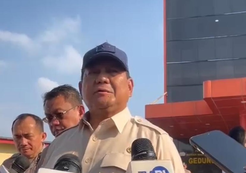 Presiden Prabowo Subianto jenguk polisi (Foto/Istimewa)
