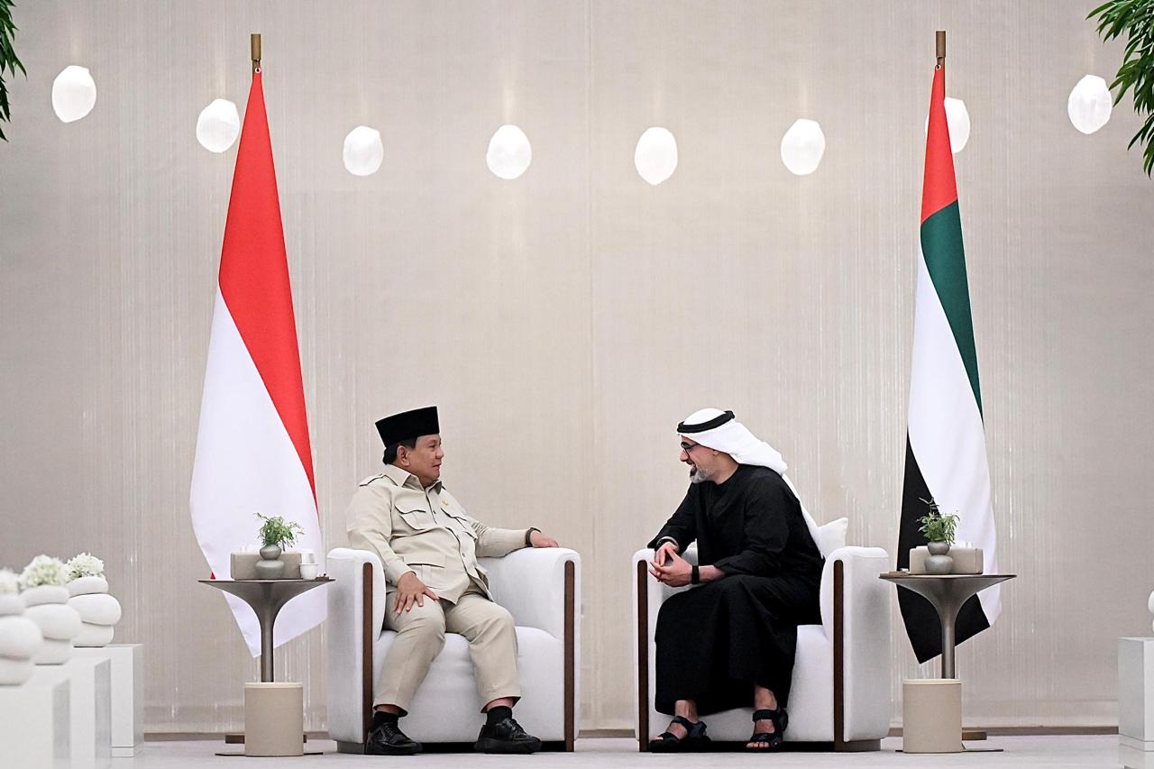 Presiden Prabowo Subianto bertemu Presiden Persatuan Emirat Arab (PEA) Mohammed bin Zayed Al Nahyan