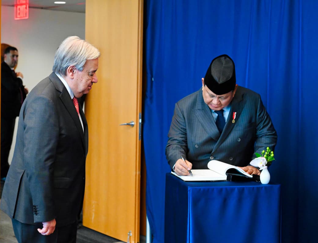 Pertemuan bilateral Presiden Prabowo dan Sekjen PBB, bahas sinergi atasi tantangan global. (Foto: Laily Rachev/Biro Pers Sekretariat Presiden)