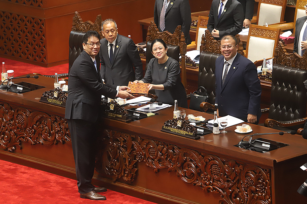 DPR mengesahkan Rancangan Undang-Undang (RUU) Anggaran Pendapatan dan Belanja Negara (APBN) 2026. (BeritaNasional/Elvis Sendouw)