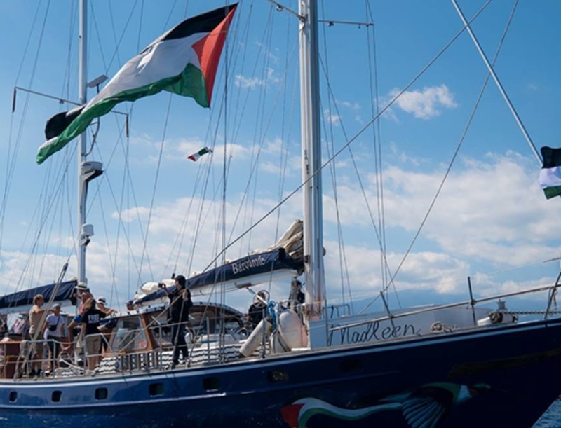 Global Sumud Flotilla Siap Terobos Blokade Gaza Kapal terobos blokade Gaza (Foto/Freedomflotilla)