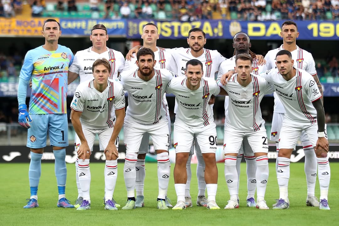 Skuad Cremonese yang diperkuat kiper Timnas Indonesia Emil Audero (kiri). (Foto/Instagram Cremonese)