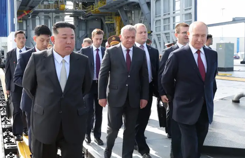 Kim Jong Un dan Putin (Foto/PA)