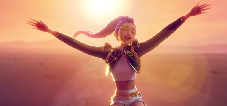 Klip video lagu Golden oleh HUNTR/X. (Foto/Netflix)