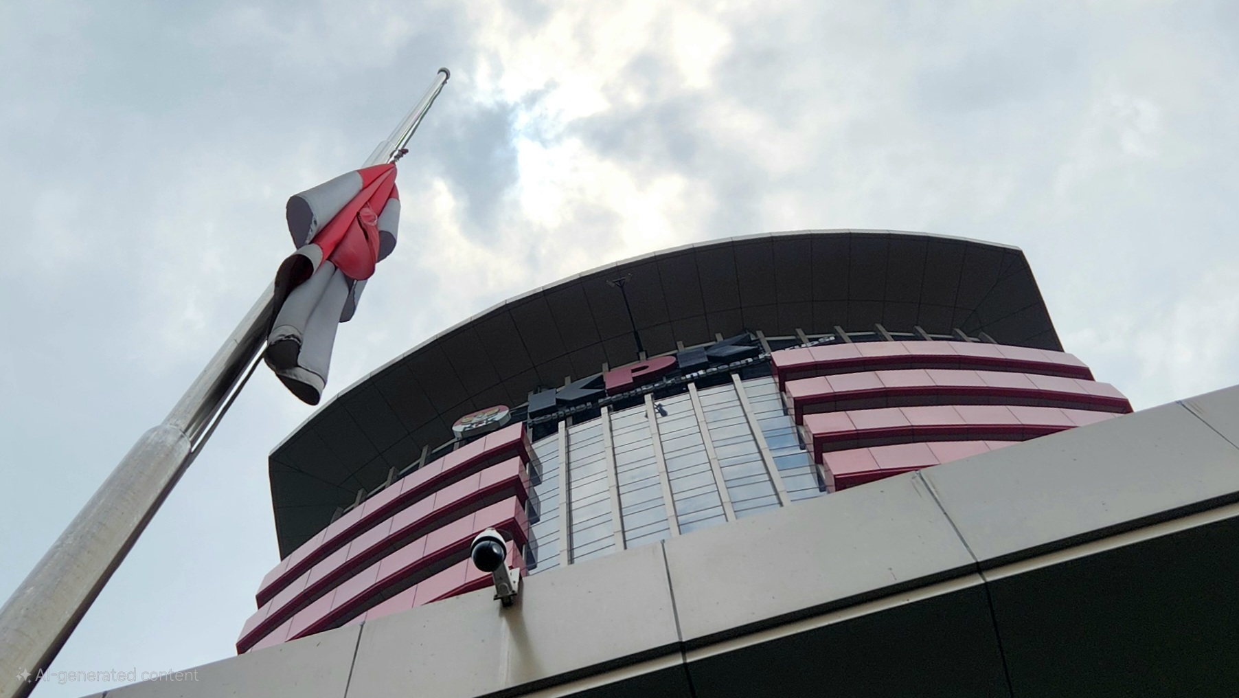 Komisi Pemberantasan Korupsi (KPK) mengibarkan bendera Merah Putih. (BeritaNasional/Panji Septo)