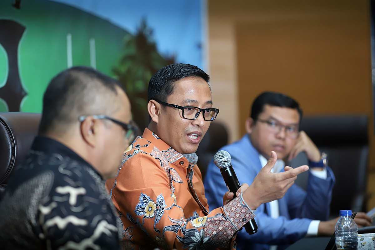 Diskusi Konstitusi dan Demokrasi Indonesia dengan tema "Sinergi Sistem Keuangan Negara dan Perekonomian Nasional bagi Peningkatan Kesejahteraan Sosial”. (BeritaNasional/Elvis Sendouw)