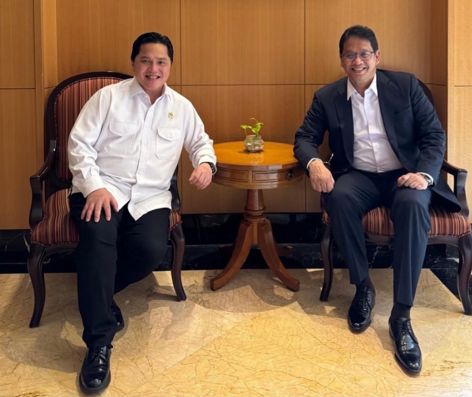 Menpora Erick Thohir temui Menkeu Purbaya bahas Asta Cita. (BeritaNasional/Instagram)