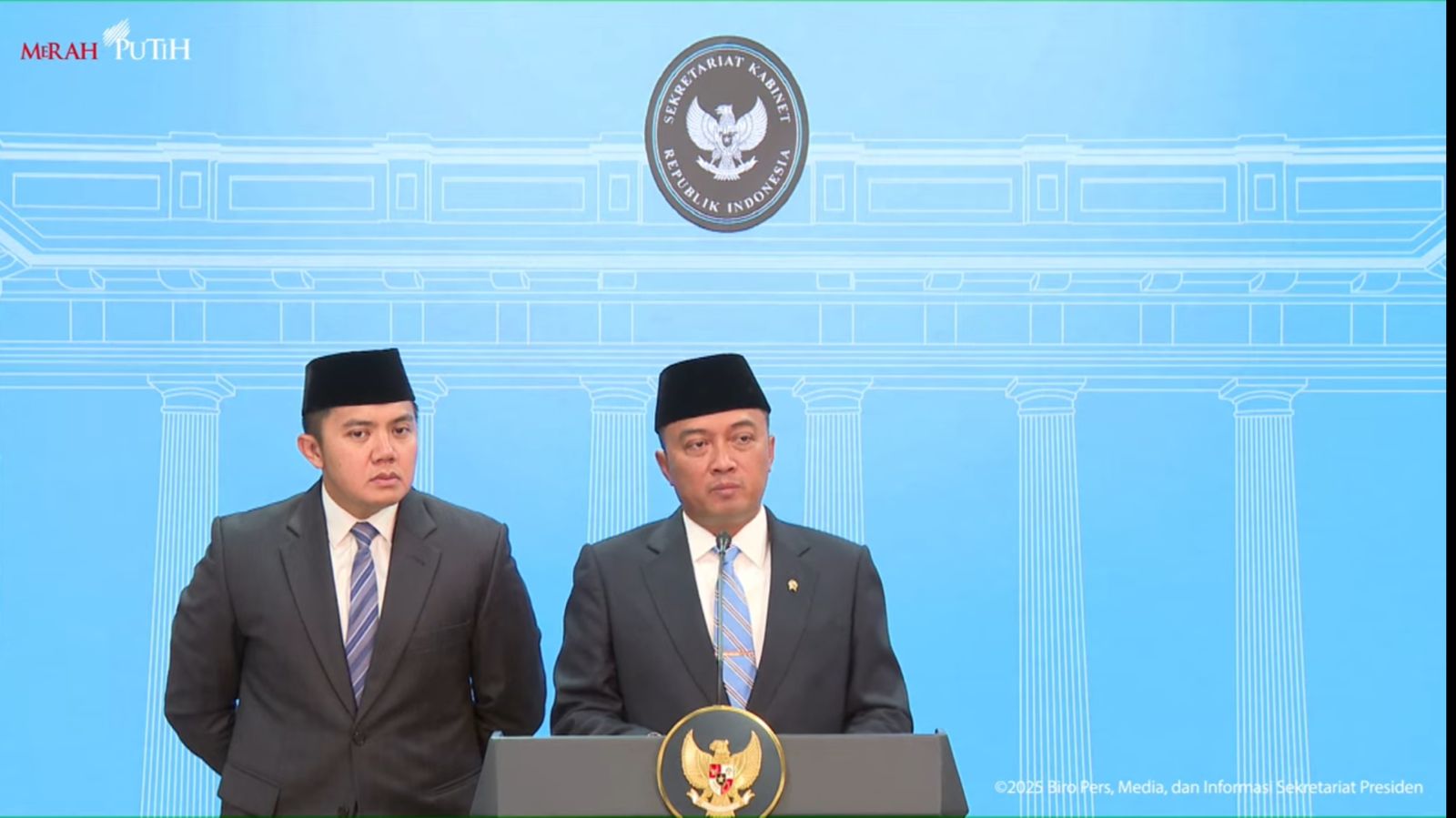 Reshuffle Kabinet, Presiden Prabowo Ganti Menko Polkam hingga Menteri Keuangan Menteri Sekretaris Negara (Mensesneg) Prasetyo Hadi. (Foto/YouTube Sekretariat Presiden)