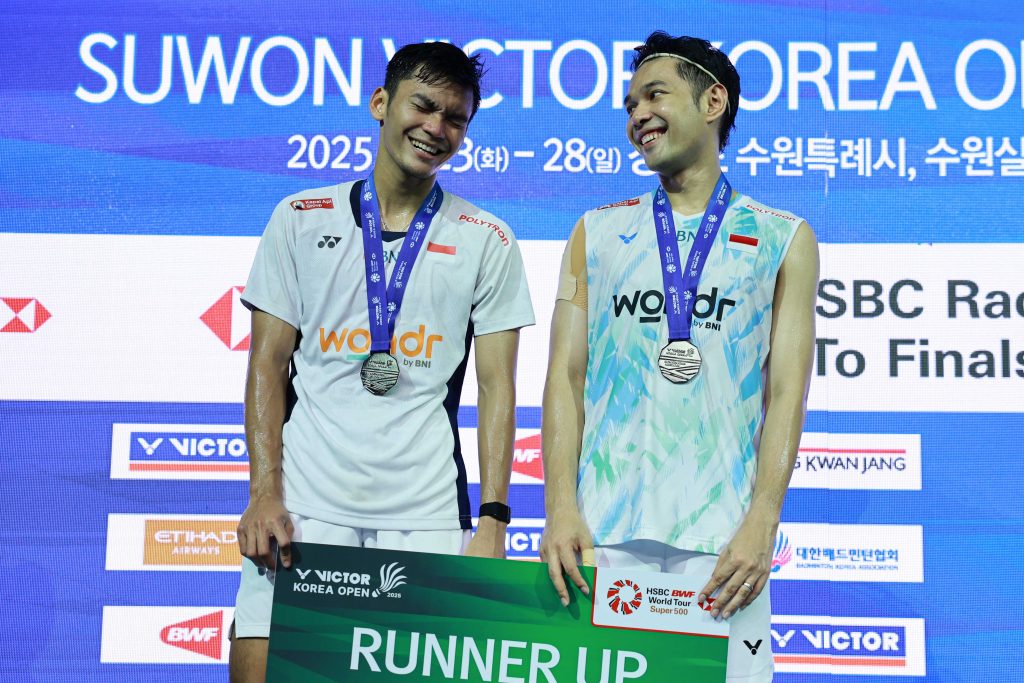 Pasangan ganda putr Fajar/Fikri Gagal Jadi Juara Korea Open 2025. (Foto/PBSI)