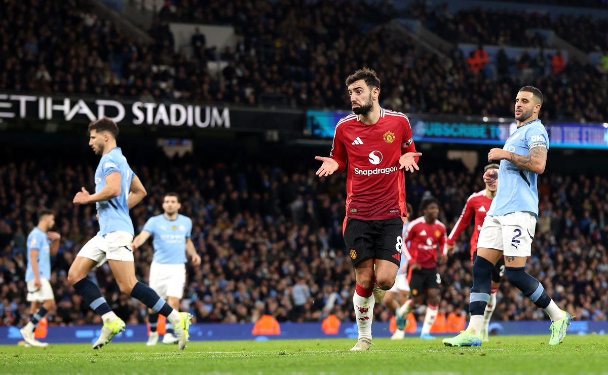 Pertandingan Manchester City vs Manchester United. (Foto/Premier League).