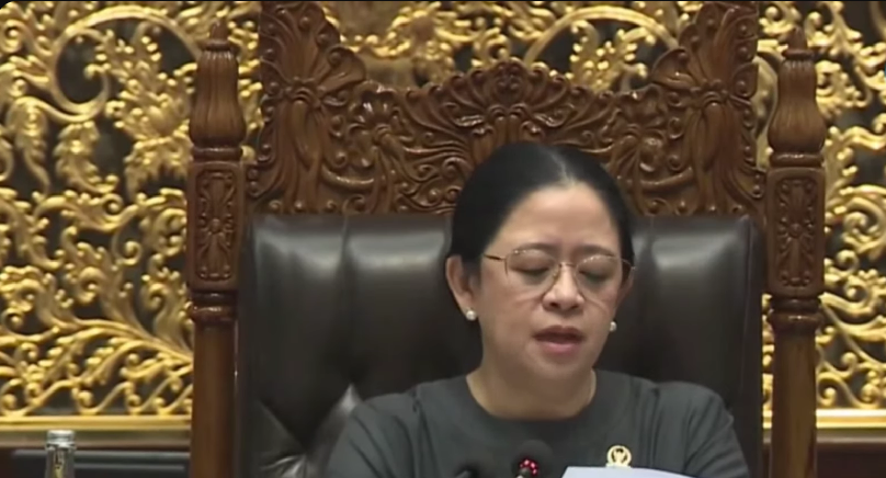 Ketua DPR RI Puan Maharani dalam Rapat Paripurna Masa Persidangan I Tahun Sidang 2025–2026 di Kompleks Parlemen, Senayan, Jakarta, Selasa (23/9/2025). (Foto/Tangkapan Layar)