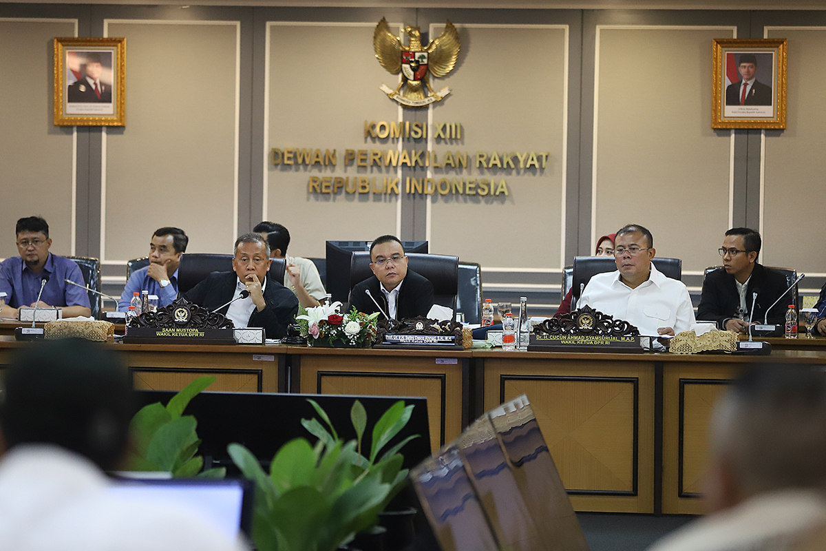 Pimpinan DPR menerima audiensi Konsorsium Pembaruan Agraria (KPA) di Kompleks Parlemen, Senayan, Jakarta, Rabu (24/9/2025). (BeritaNasional/Elvis Sendouw)