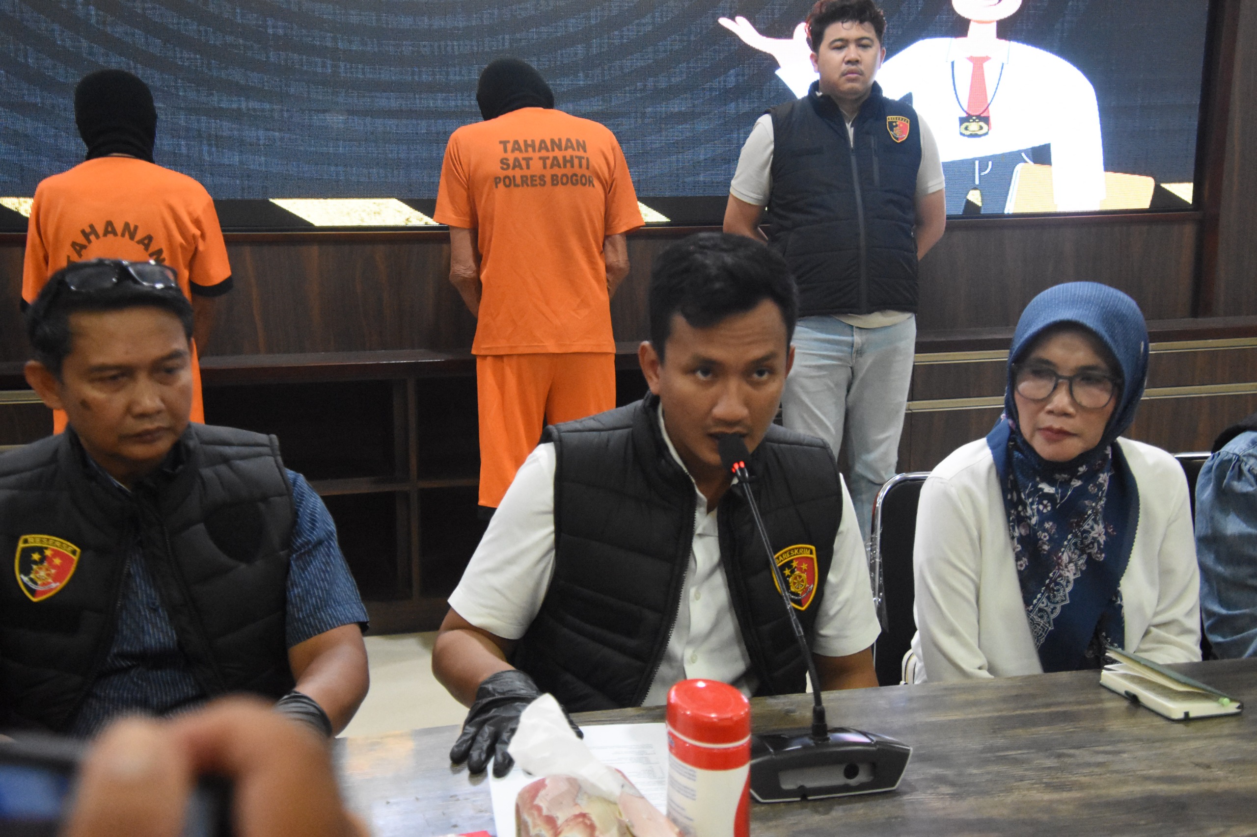 Polres Bogor merilis kasus pencabulan dua kakek terhadap dua bocah. (Foto/Istimewa)