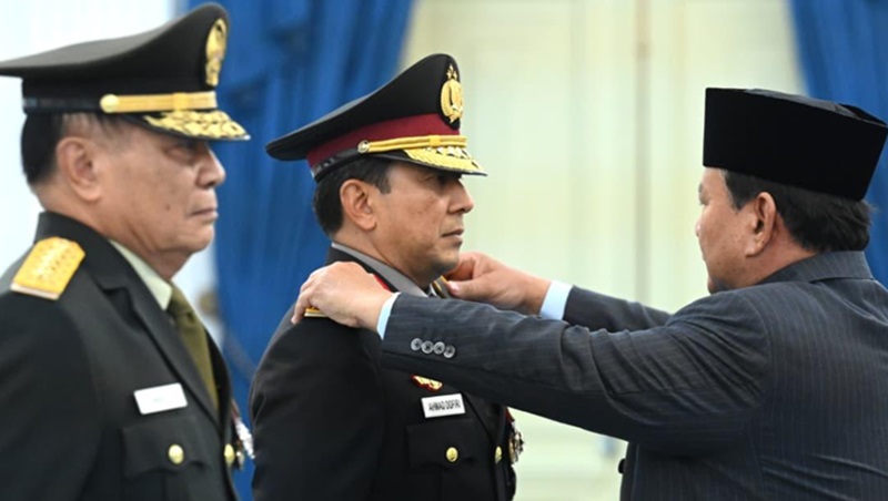 Presiden Prabowo beri kenaikan pangkat (Foto/PBMI)