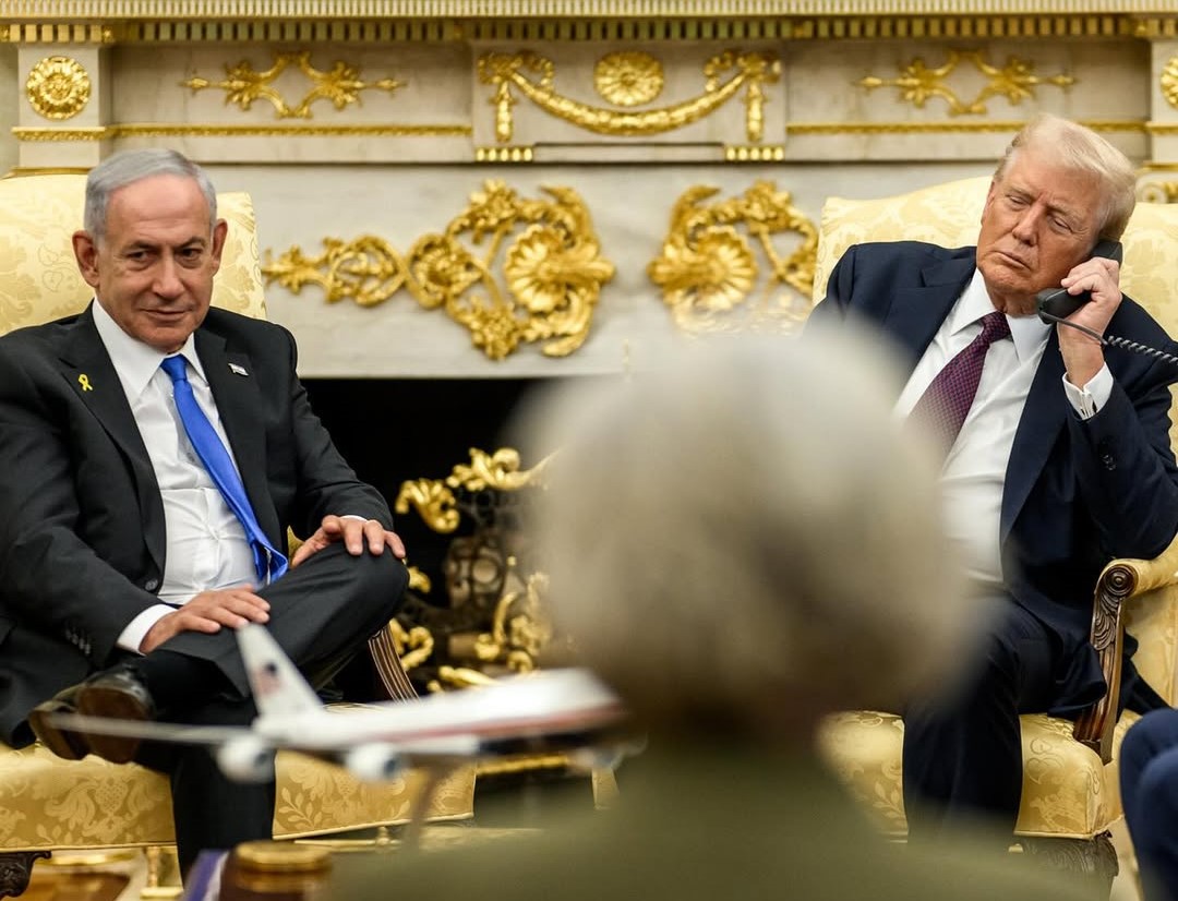 Presiden AS Donald Trump (kanan) menggelar pertemuan dengan PM Israel Netanyahu di Gedung Putih. (Foto/Instagram Potus)