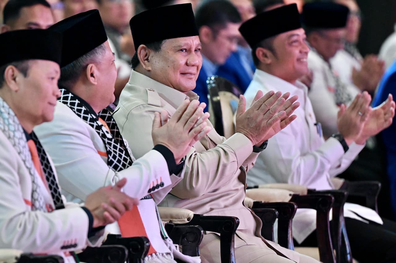 Presiden Prabowo Subianto di Penutupan Munas PKS. (Foto/BPMI)