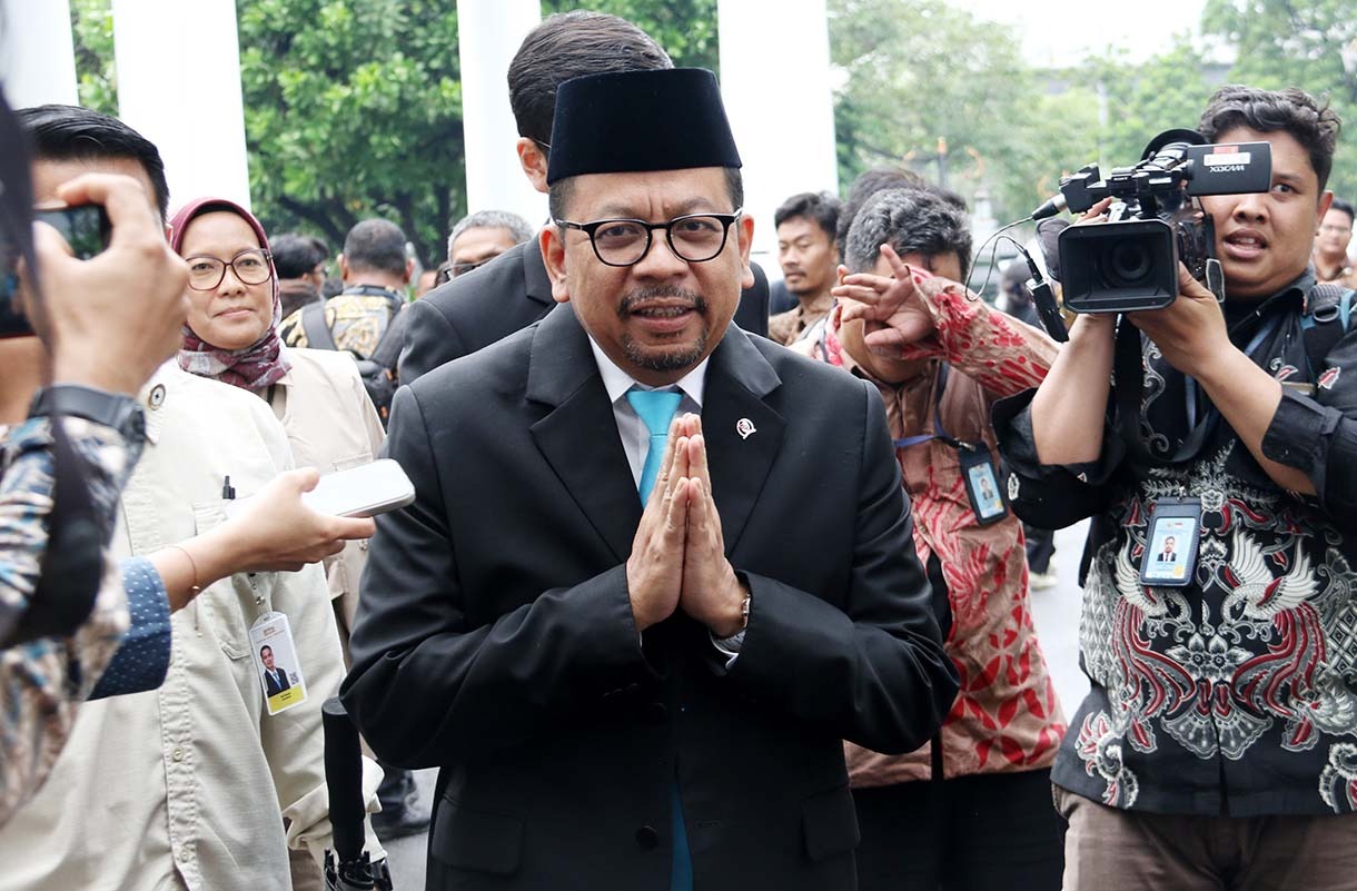 Muhammad Qodari atau akrab disapa M. Qodari resmi dilantik sebagai Kepala Staf Kepresidenan (KSP). (BeritaNasional/Oke Atmaja)
