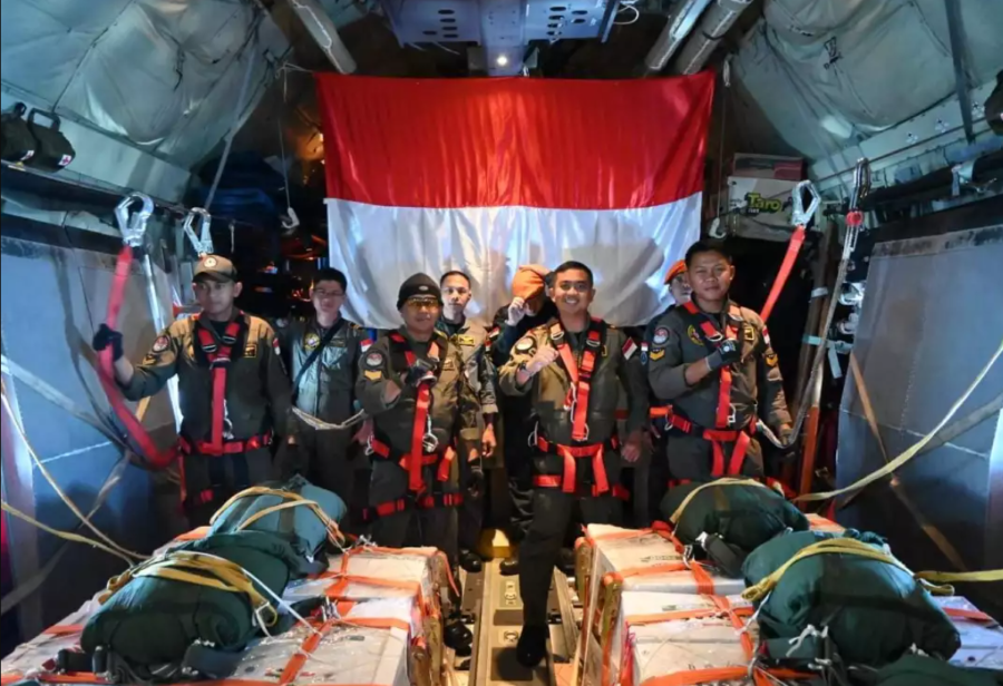 Satgas Garuda Merah Putih-II. (Foto/doc. TNI AU)