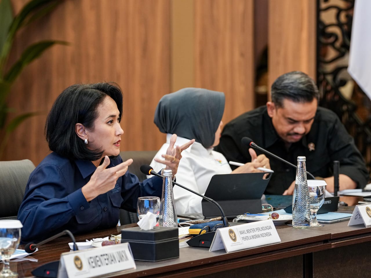KemenP2MI siap berkolaborasi lintas kementerian terkait update dan sinkronisasi data. (BeritaNasional/Elvis Sendouw/HO P2MI)