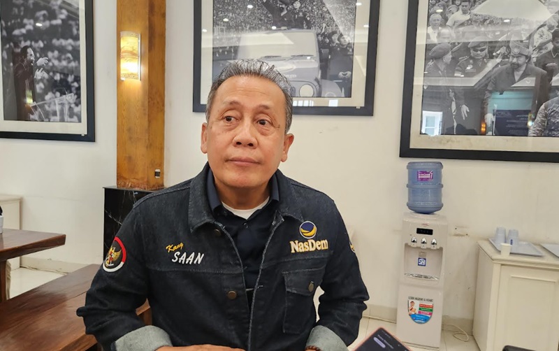 NasDem Tegaskan Sahroni dan Nafa Urbach Tak Lagi Terima Gaji dan Tunjangan Anggota DPR Wakil Ketua Umum Partai NasDem Saan Mustopa. (BeritaNasional/Panji)