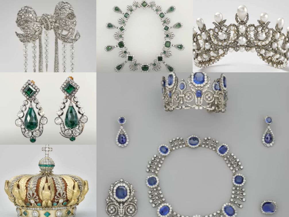 7 perhiasan kerajaan Perancis yang dicuri dari Museum Louvre. (Foto/kolase YouTube Allan Barton-The Antiquary)