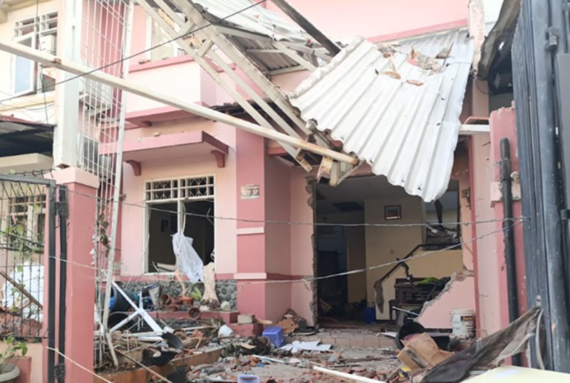 Dampak Ledakan Gas 12 Kg di Cengkareng Jakbar, 2 Orang Luka dan 6 Rumah Rusak Dampak ledakan gas 12 Kg (Foto/Istimewa)