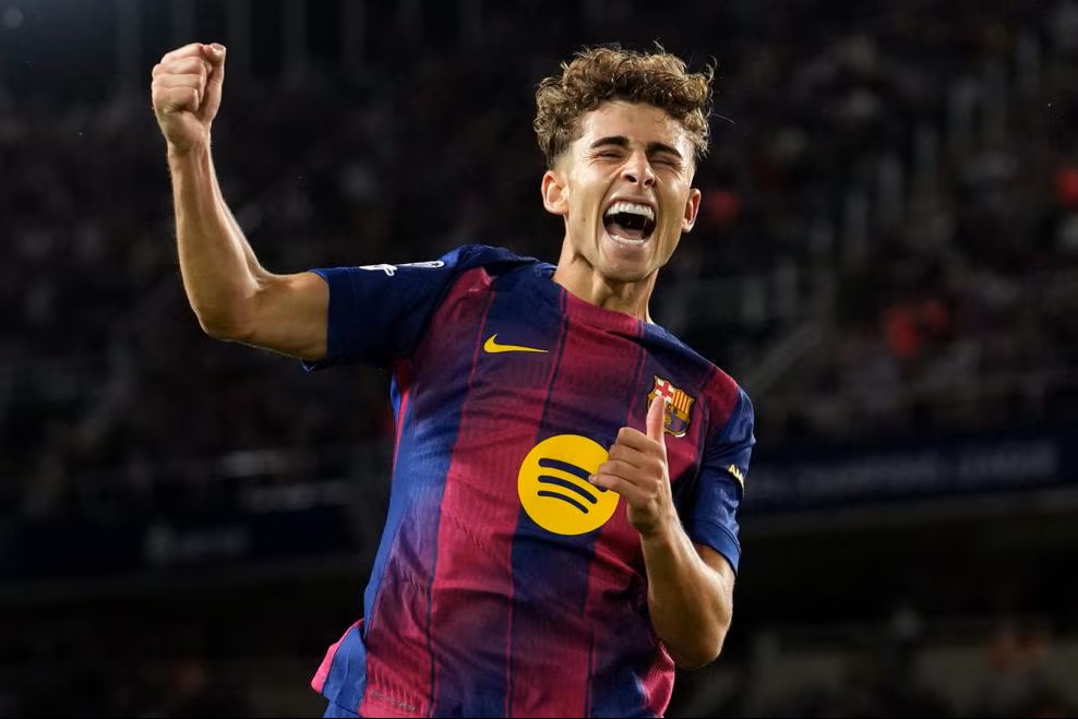 Kata-kata Fermin Lopez Usai Cetak Hattrick Bersejarah untuk Barcelona. (Foto/uefa)