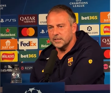 Hansi Flick bantah keras isu perpecahan internal Barcelona karena Lamine Yamal. (Foto/@hansflick_officialy)