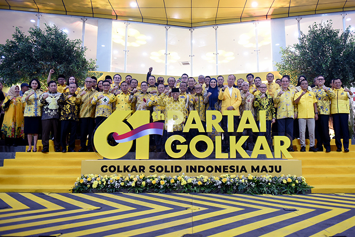 Partai Golongan Karya (Golkar) merayakan HUT ke 61 di DPP Golkar. (BeritaNasional/Elvis Sendouw)