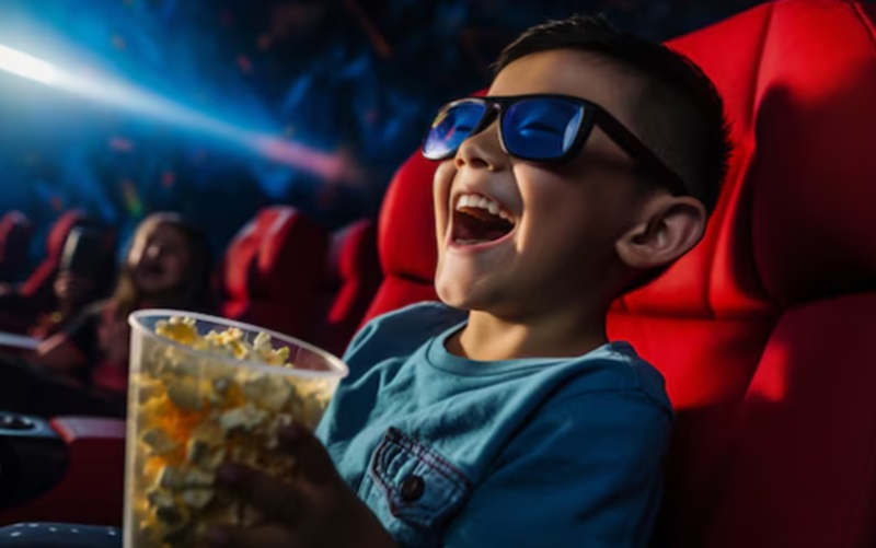Ilustrasi anak-anak nonton film animasi (Foto/Freepik)