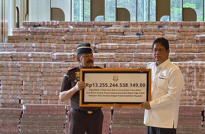 Uang sitaan kasus CPO (Beritanasional/Lydia)