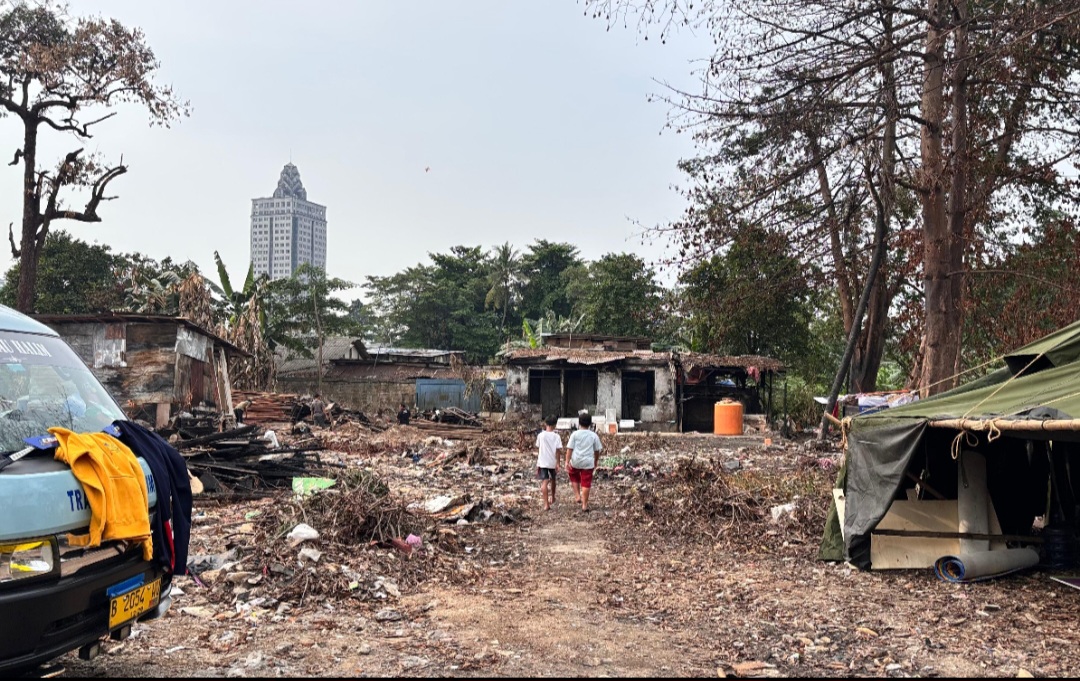 Salah satu lahan yang dibebaskan. (BeritaNasional/Panji)