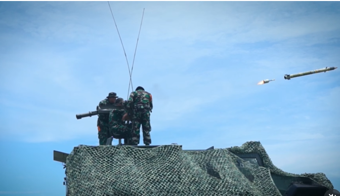 KSAD tembak jatuh 'drone musuh' dengan senjata berat artileri udara di Jawa Tengah. (Foto/Dispenad)