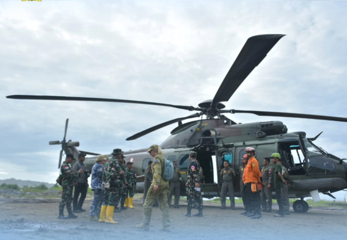 Latihan Bhakti Kanyini Ausindo 2025, TNI AU kerahkan Helikopter Caracal. (Foto/Dispenau)