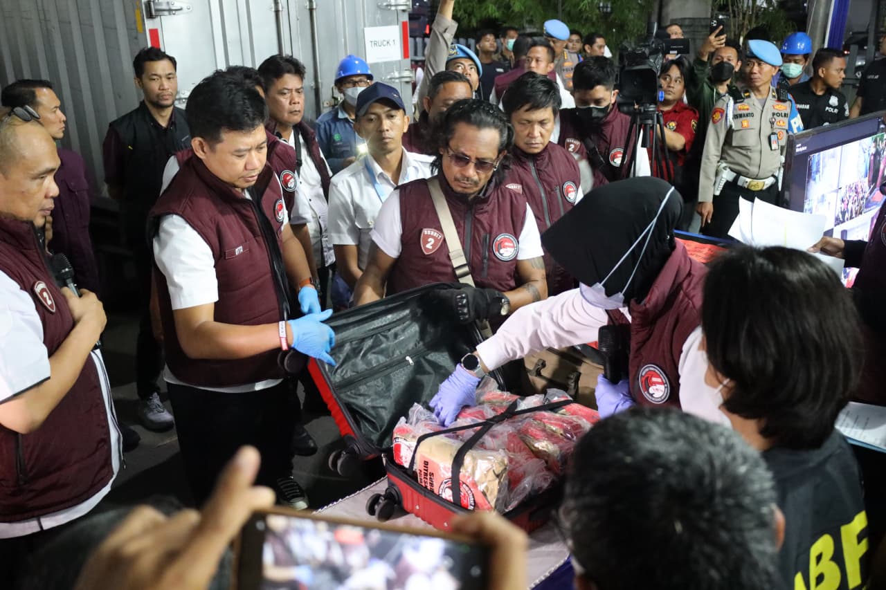 Bareskrim Polri musnahkan ratusan ton narkotika. (BeritaNasional/dok Polri)